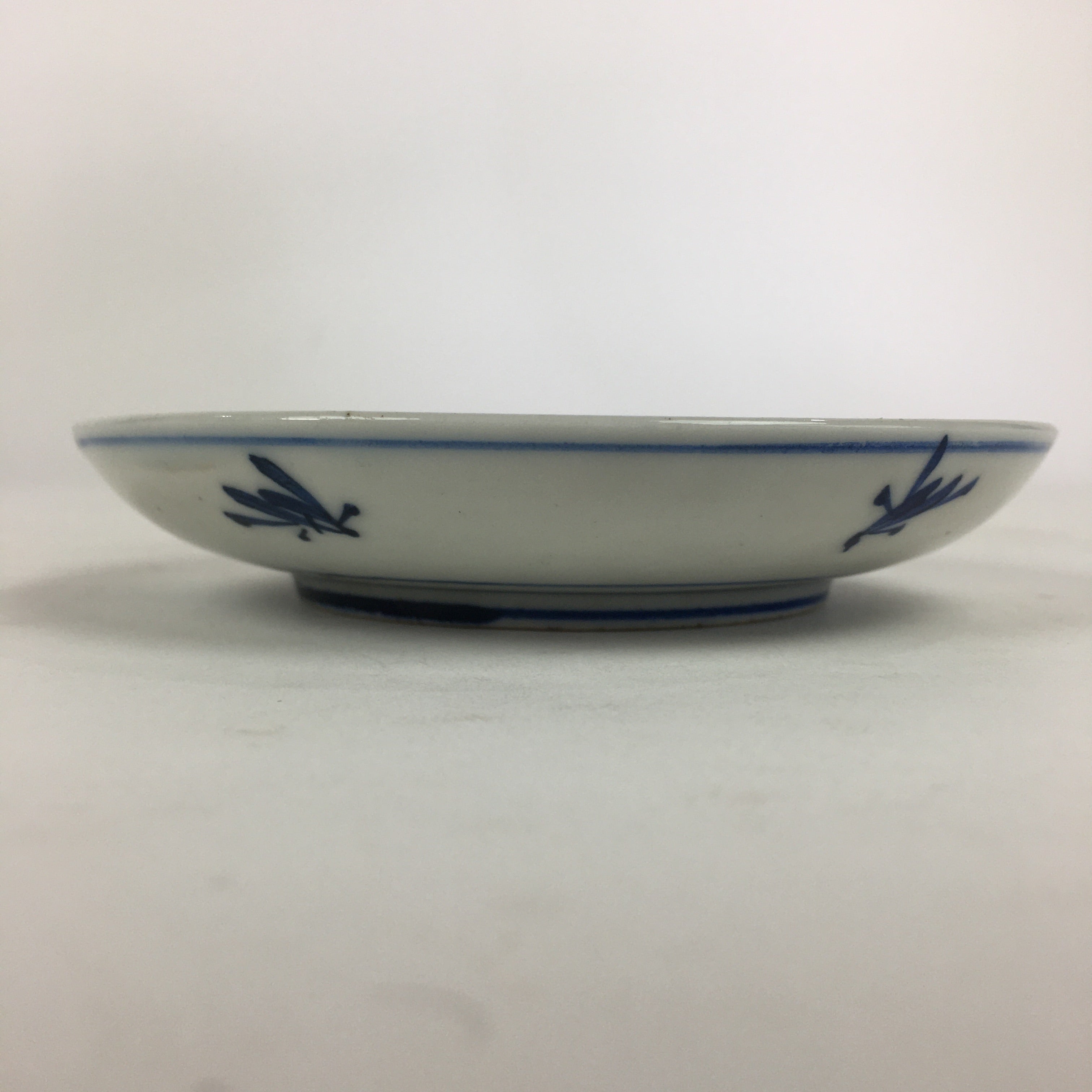 Japanese Porcelain Small Plate Kozara Vtg Blue Flower Dandelion Kozara PP819