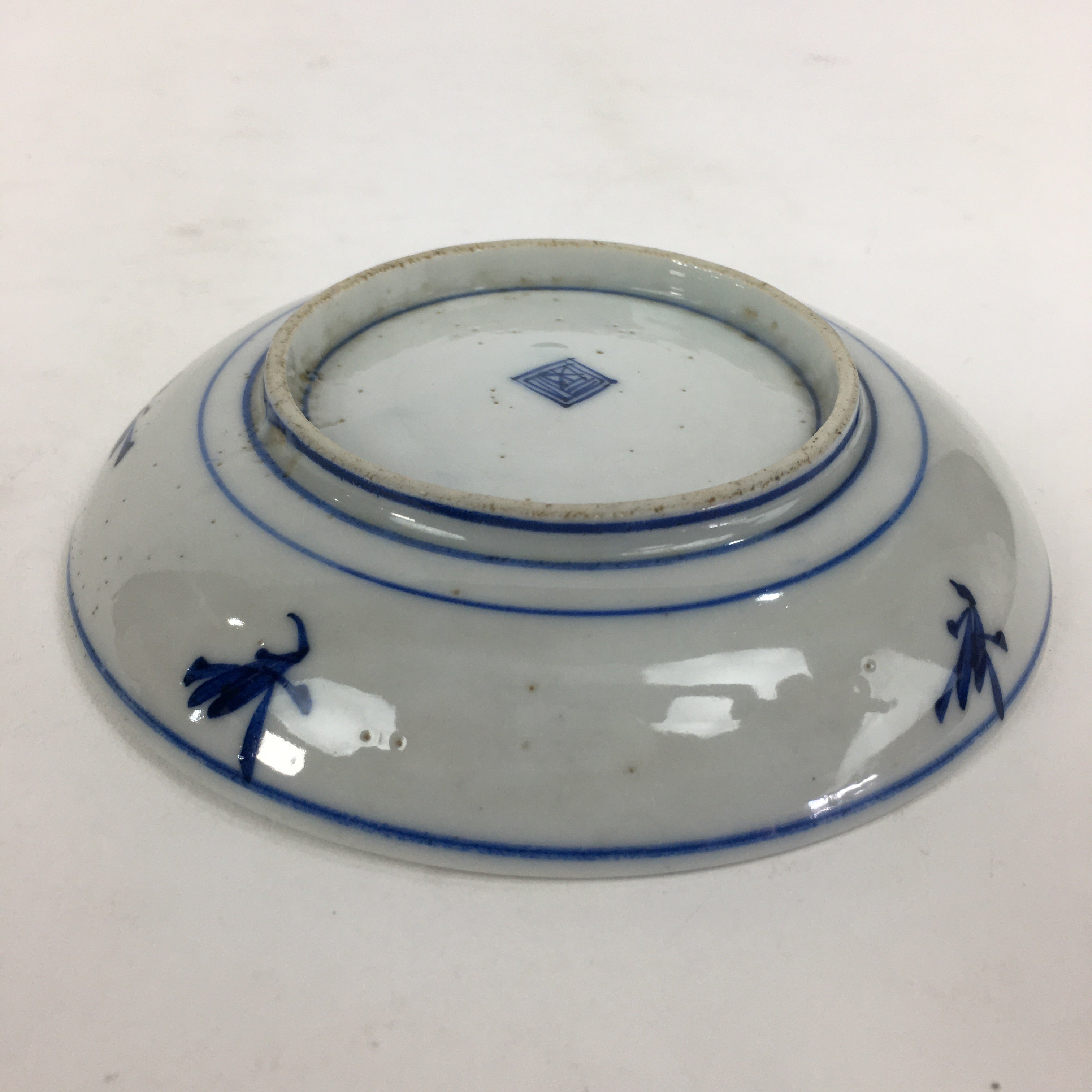 Japanese Porcelain Small Plate Kozara Vtg Blue Flower Dandelion Kozara PP819