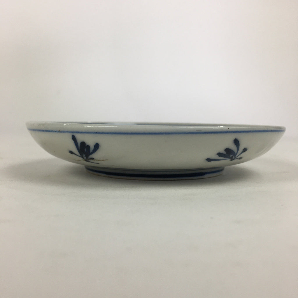 Japanese Porcelain Small Plate Kozara Vtg Blue Flower Dandelion Kozara PP820