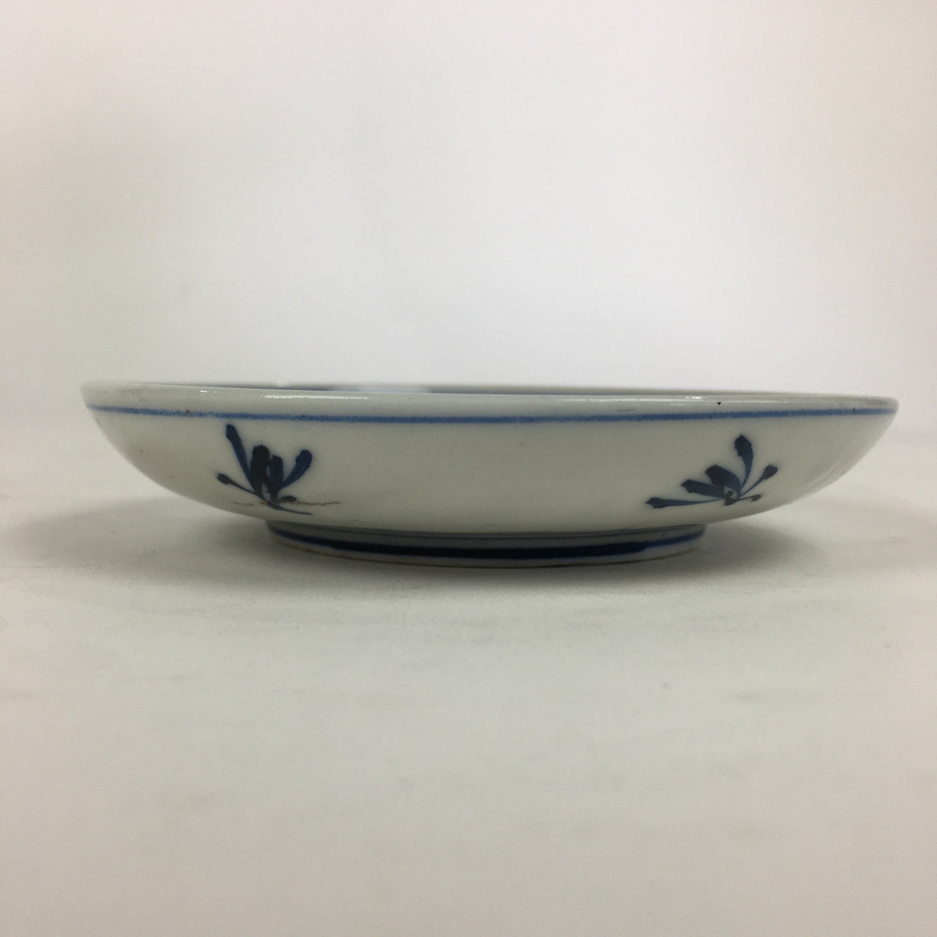 Japanese Porcelain Small Plate Kozara Vtg Blue Flower Dandelion Kozara PP820