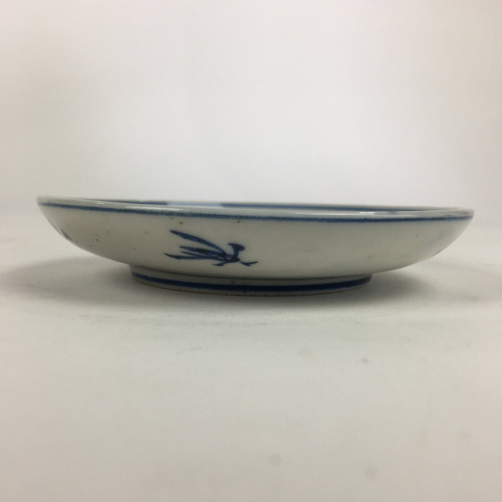 Japanese Porcelain Small Plate Kozara Vtg Blue Flower Dandelion Kozara PP822