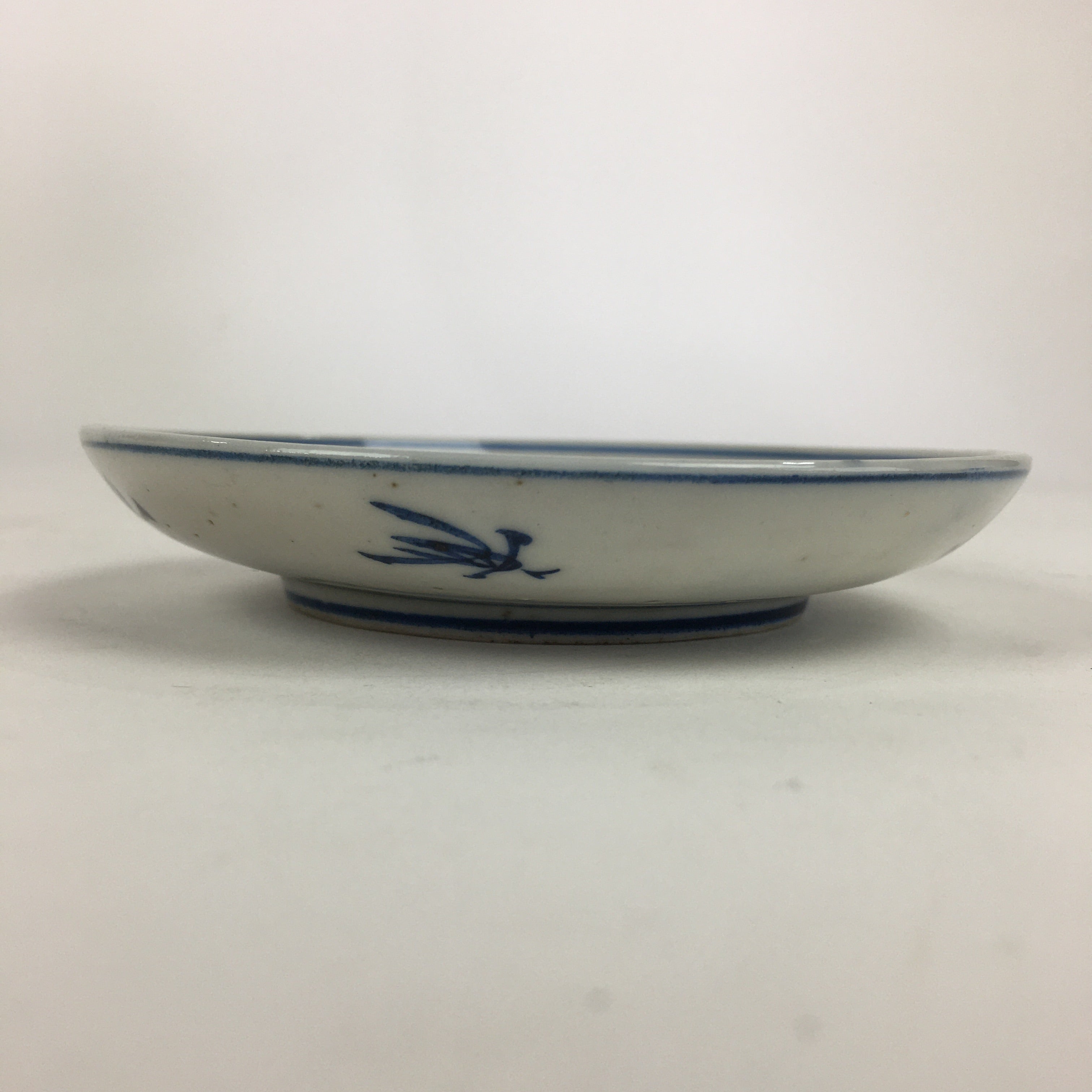 Japanese Porcelain Small Plate Kozara Vtg Blue Flower Dandelion Kozara PP822