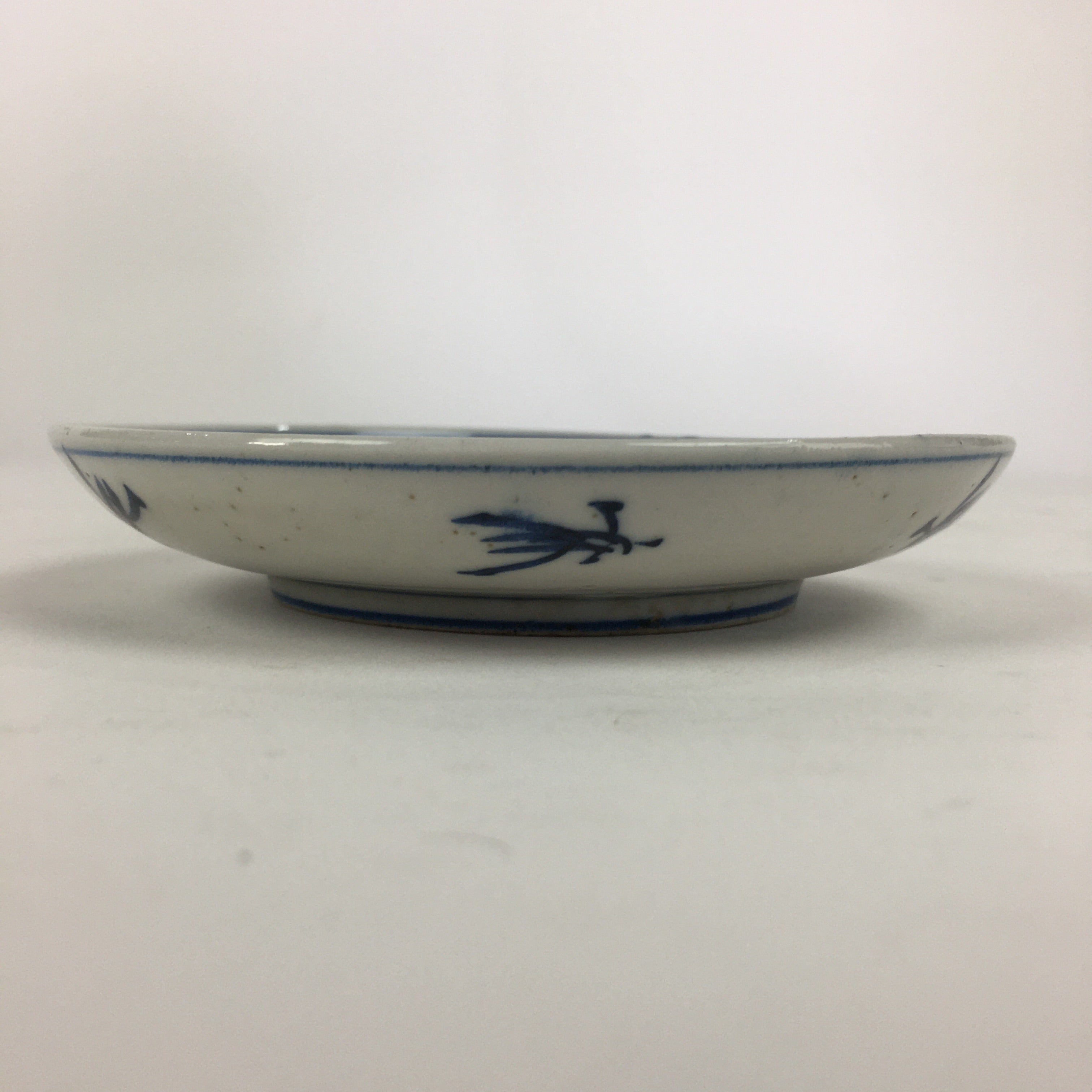 Japanese Porcelain Small Plate Kozara Vtg Blue Flower Dandelion Kozara PP822