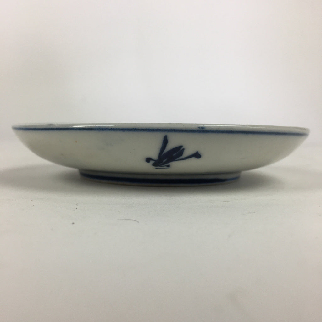 Japanese Porcelain Small Plate Kozara Vtg Blue Flower Dandelion Kozara PP822