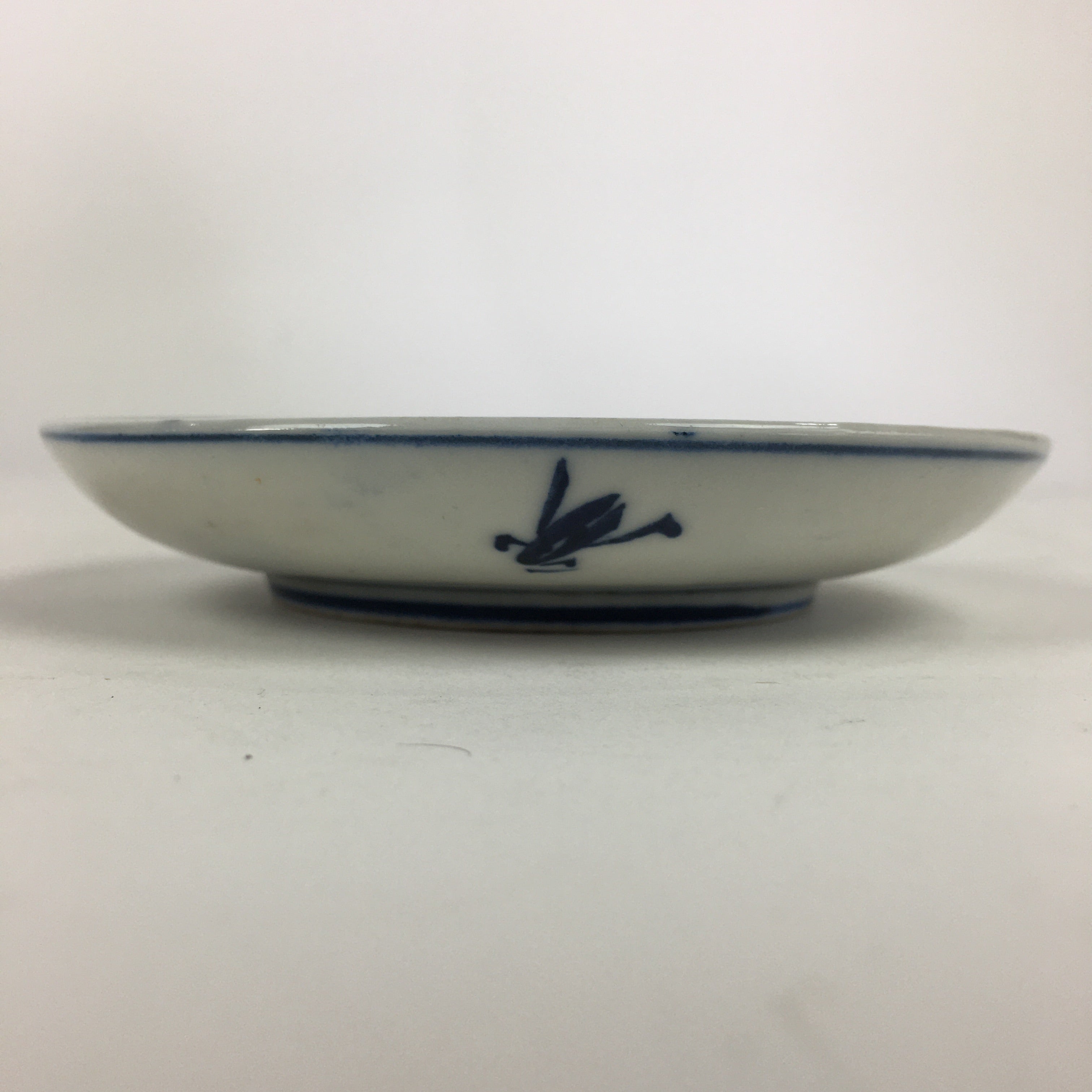 Japanese Porcelain Small Plate Kozara Vtg Blue Flower Dandelion Kozara PP822