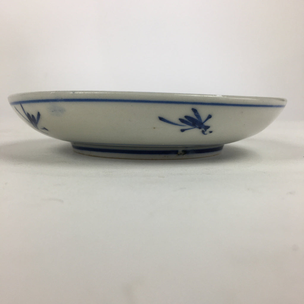 Japanese Porcelain Small Plate Kozara Vtg Blue Flower Dandelion Kozara PP823