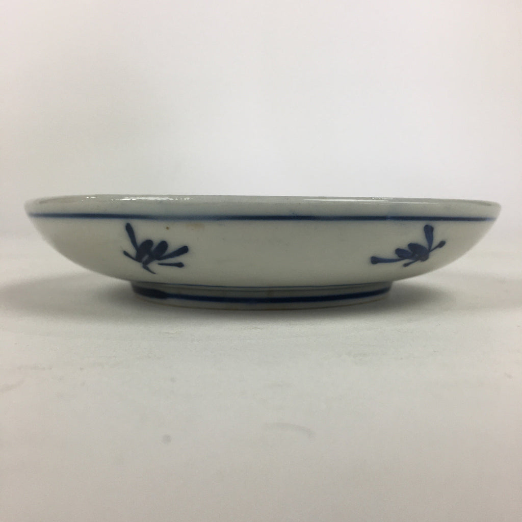 Japanese Porcelain Small Plate Kozara Vtg Blue Flower Dandelion Kozara PP823