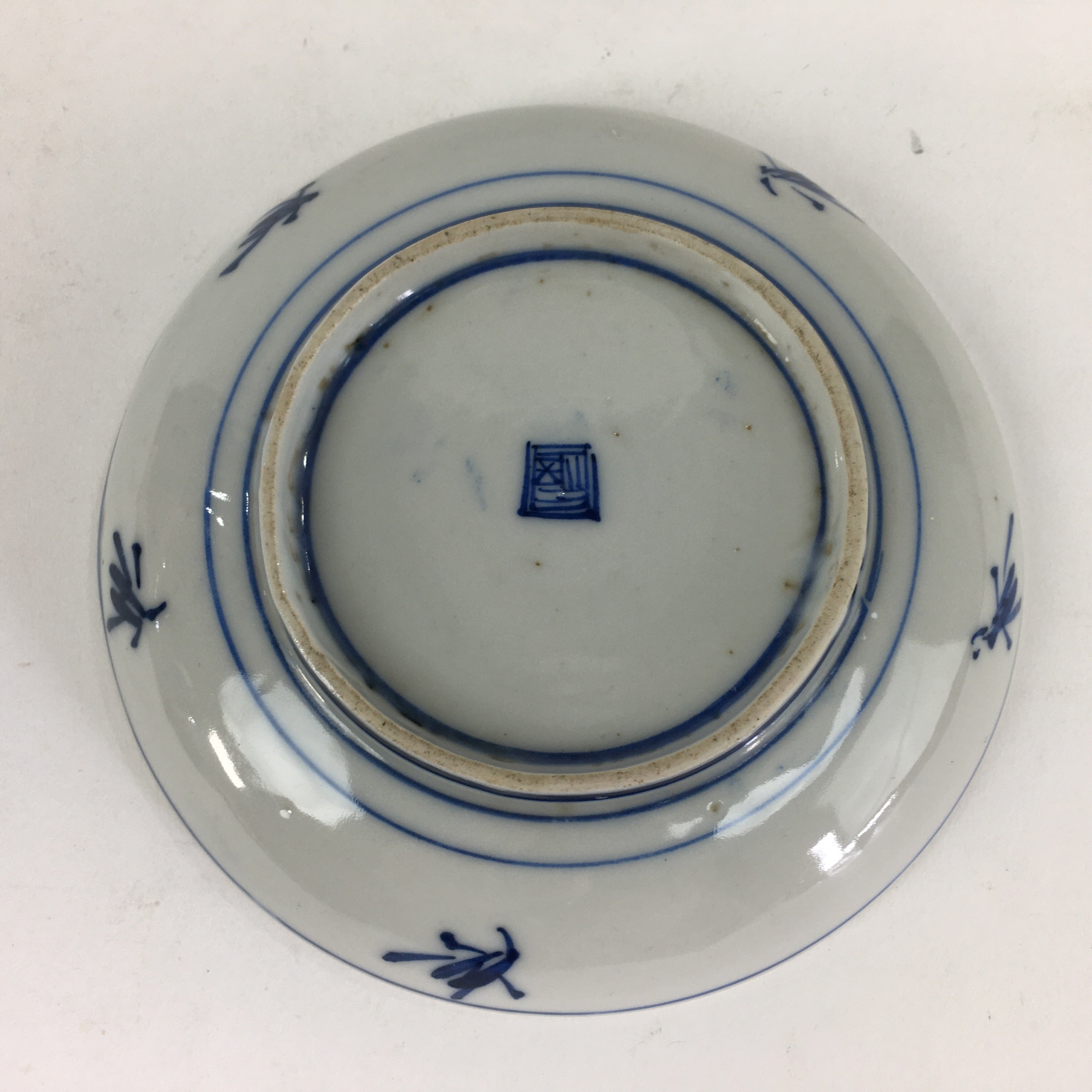 Japanese Porcelain Small Plate Kozara Vtg Blue Flower Dandelion Kozara PP823