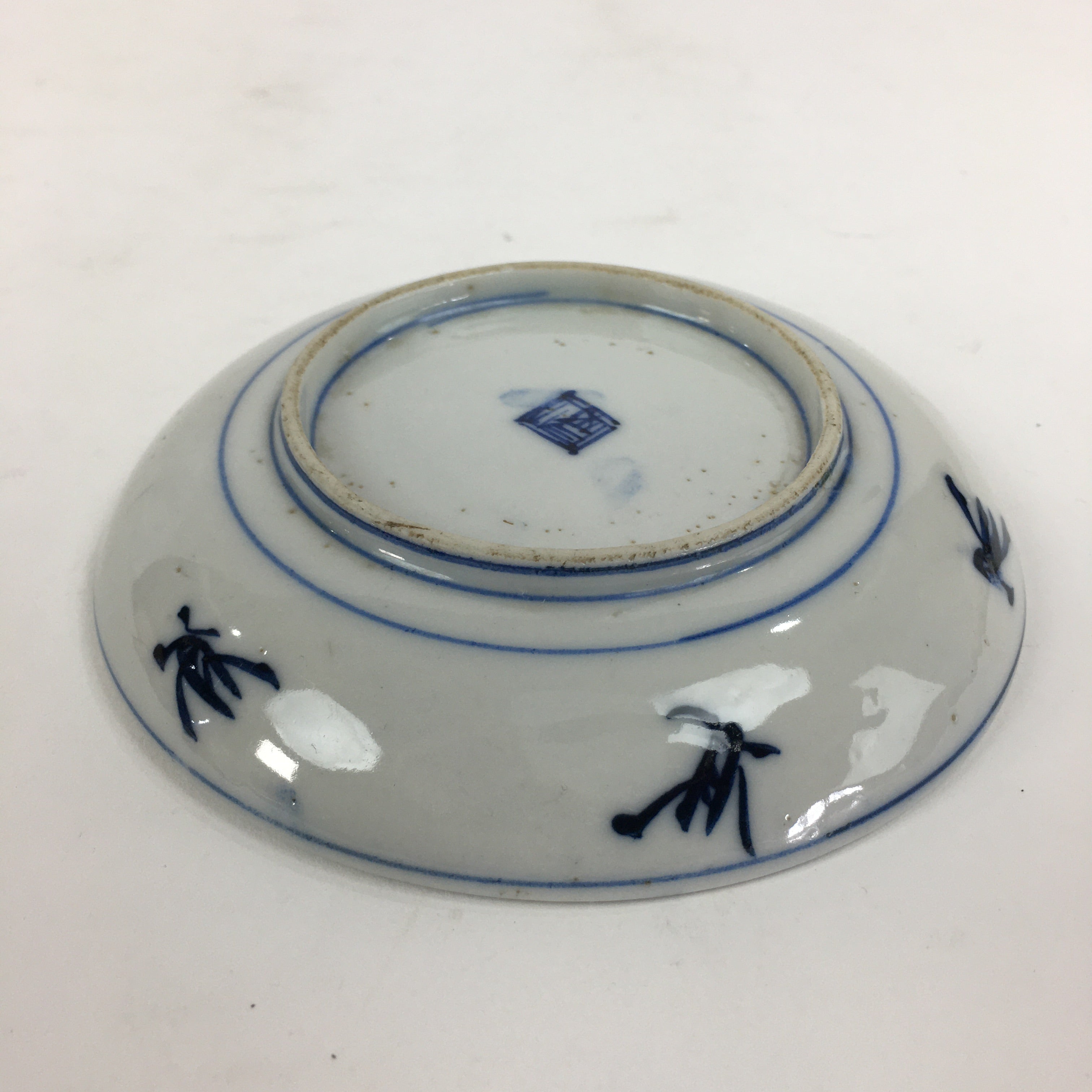 Japanese Porcelain Small Plate Kozara Vtg Blue Flower Dandelion Kozara PP824