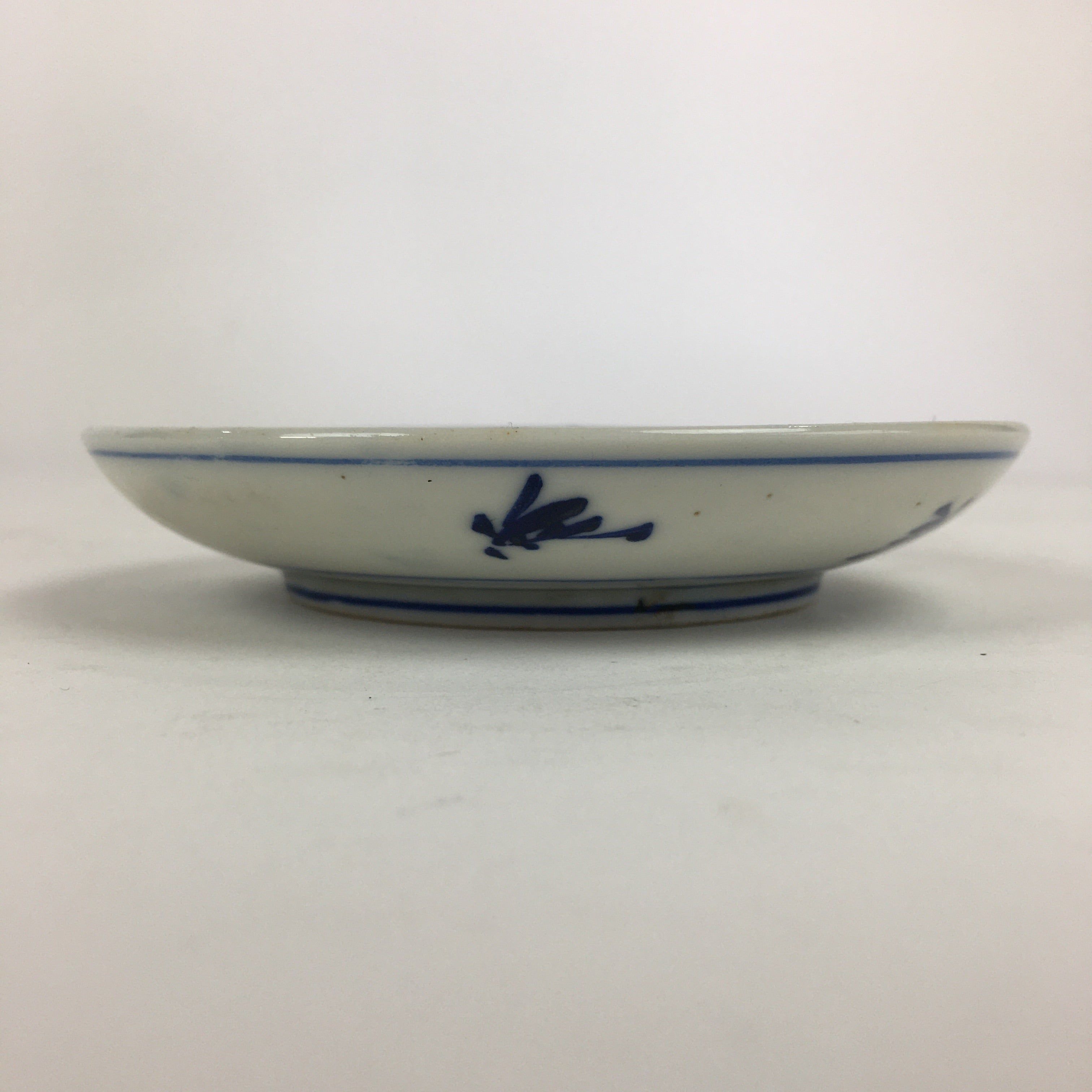 Japanese Porcelain Small Plate Kozara Vtg Blue Flower Dandelion Kozara PP825