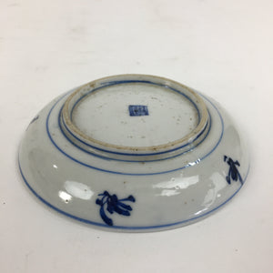 Japanese Porcelain Small Plate Kozara Vtg Blue Flower Dandelion Kozara PP826