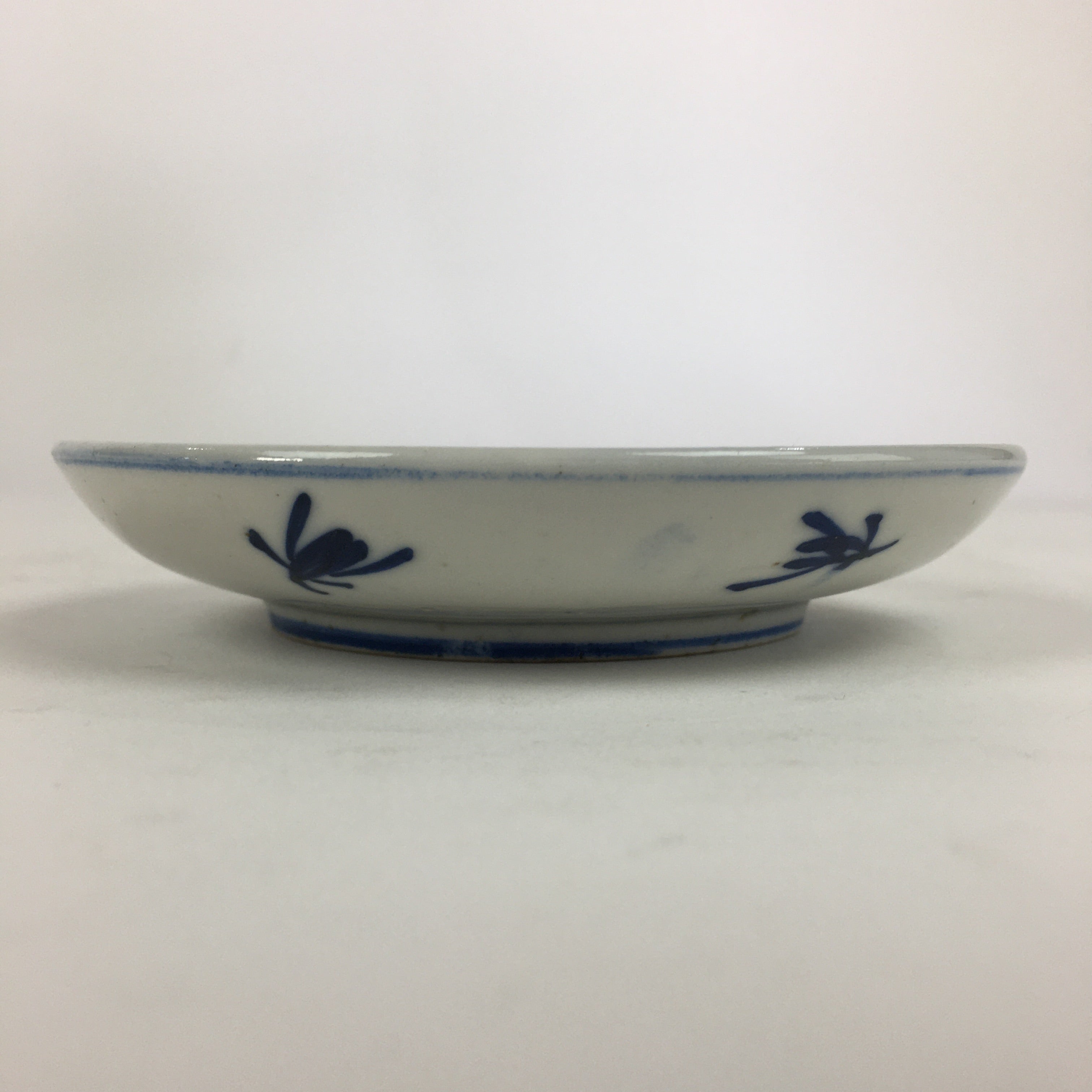 Japanese Porcelain Small Plate Kozara Vtg Blue Flower Dandelion Kozara PP827