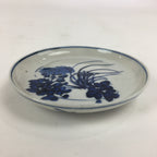 Japanese Porcelain Small Plate Kozara Vtg Blue Flower Dandelion Kozara PP828