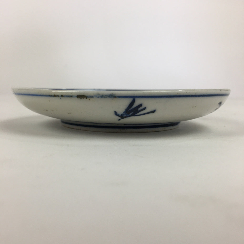 Japanese Porcelain Small Plate Kozara Vtg Blue Flower Dandelion Kozara PP828