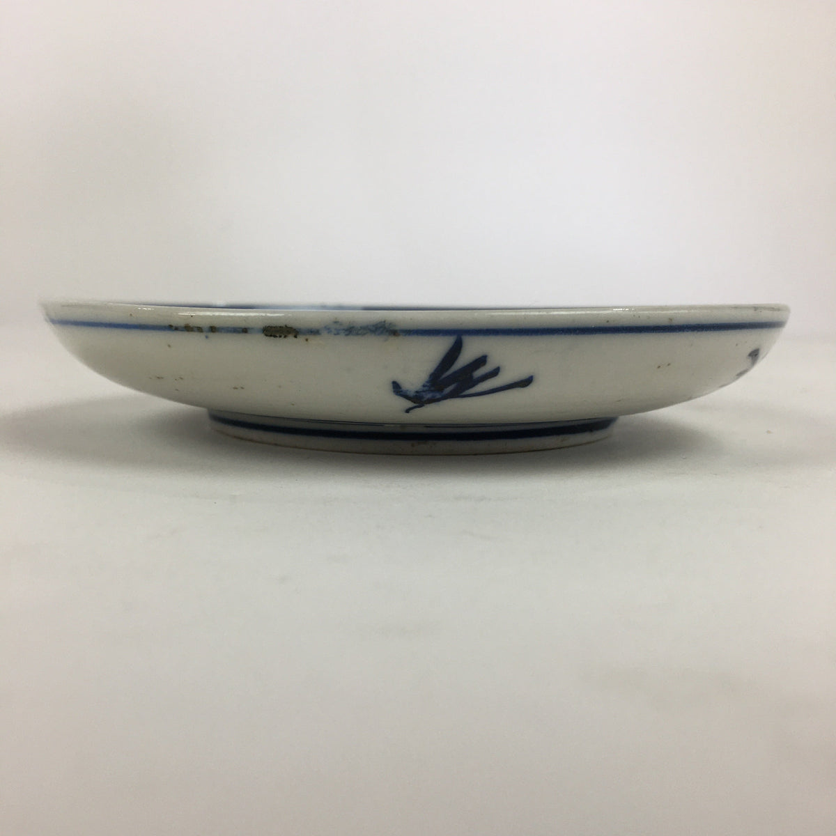 Japanese Porcelain Small Plate Kozara Vtg Blue Flower Dandelion Kozara PP828