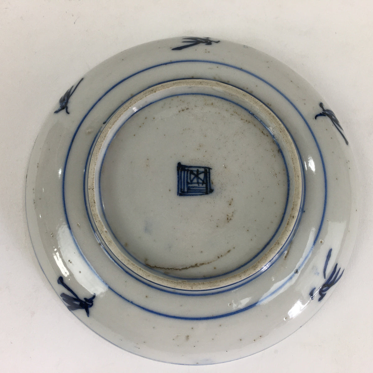 Japanese Porcelain Small Plate Kozara Vtg Blue Flower Dandelion Kozara PP828