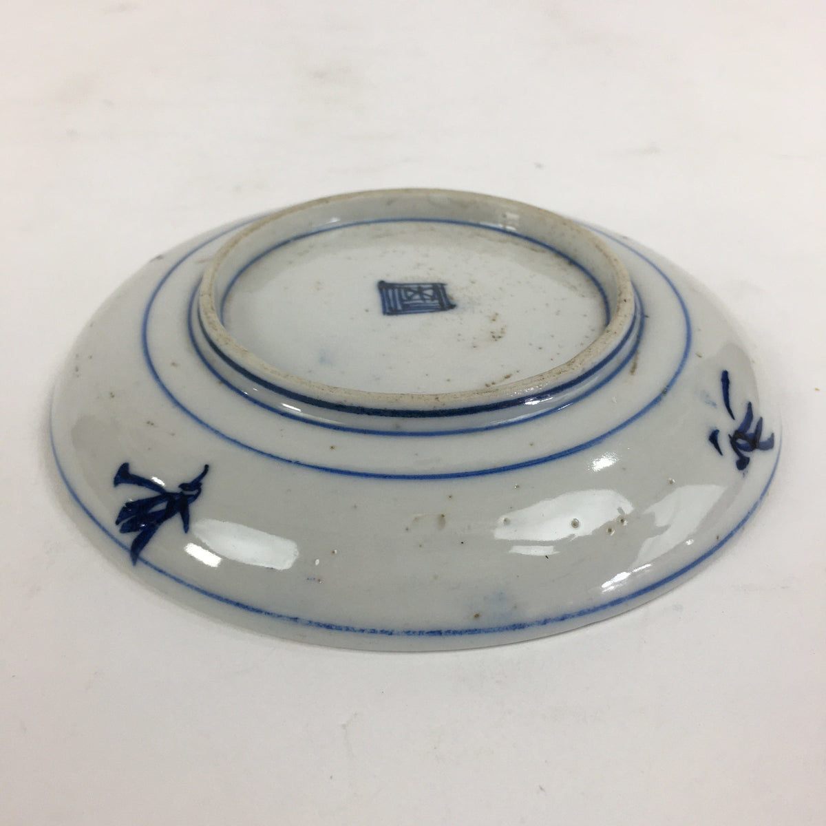 Japanese Porcelain Small Plate Kozara Vtg Blue Flower Dandelion Kozara PP828