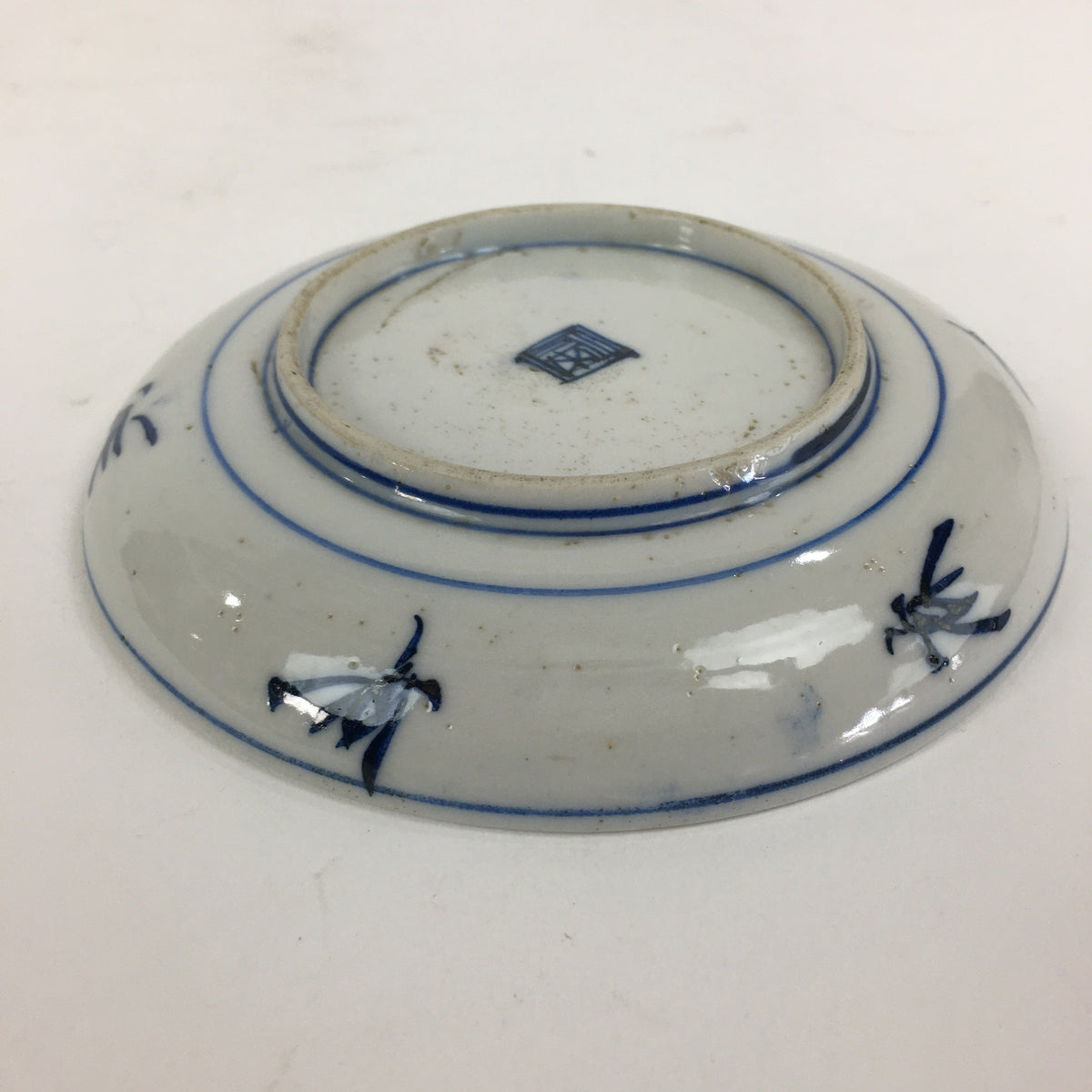 Japanese Porcelain Small Plate Kozara Vtg Blue Flower Dandelion Kozara PP828