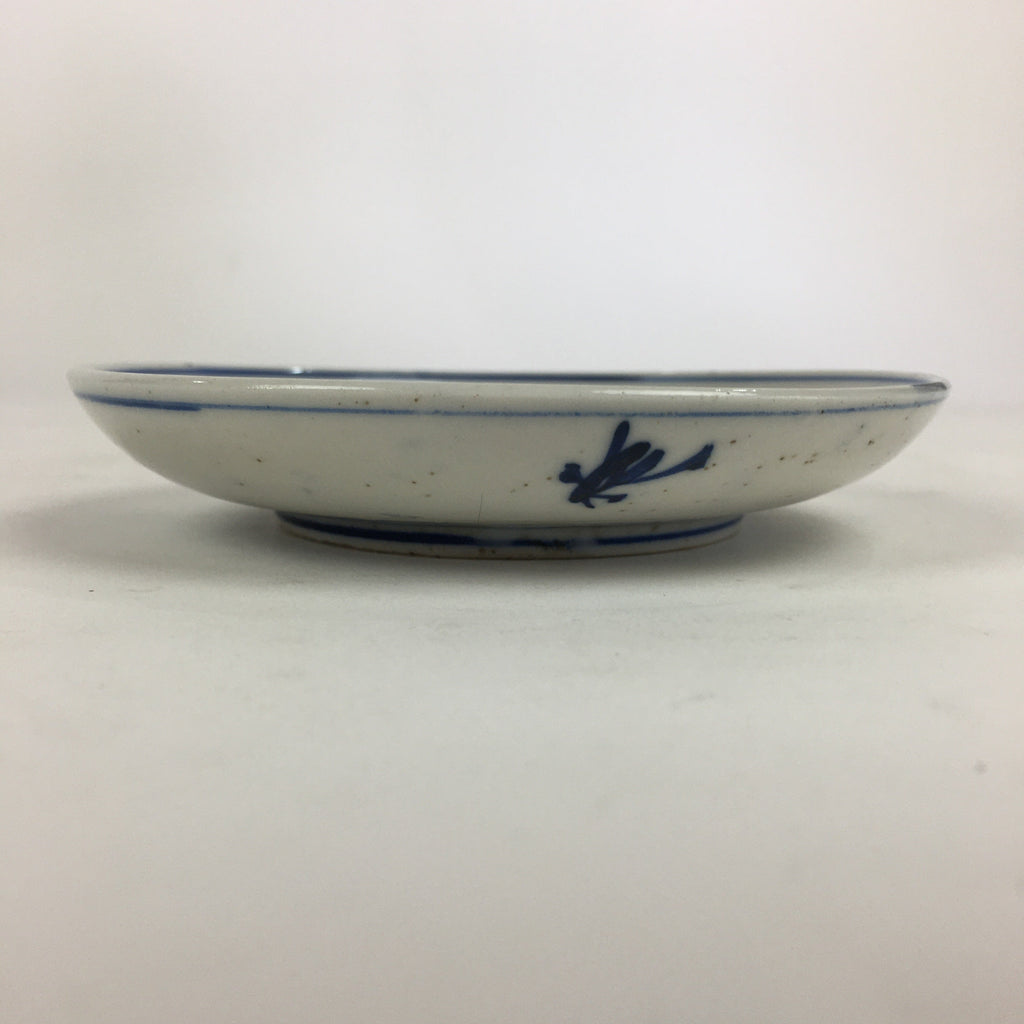 Japanese Porcelain Small Plate Kozara Vtg Blue Flower Dandelion Kozara PP829