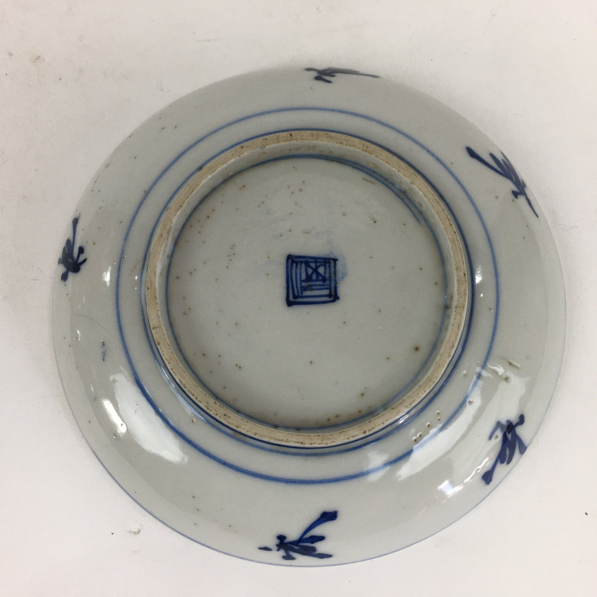 Japanese Porcelain Small Plate Kozara Vtg Blue Flower Dandelion Kozara PP829