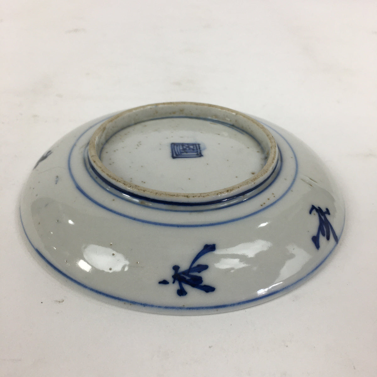 Japanese Porcelain Small Plate Kozara Vtg Blue Flower Dandelion Kozara PP829
