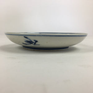 Japanese Porcelain Small Plate Kozara Vtg Blue Flower Dandelion Kozara PP830