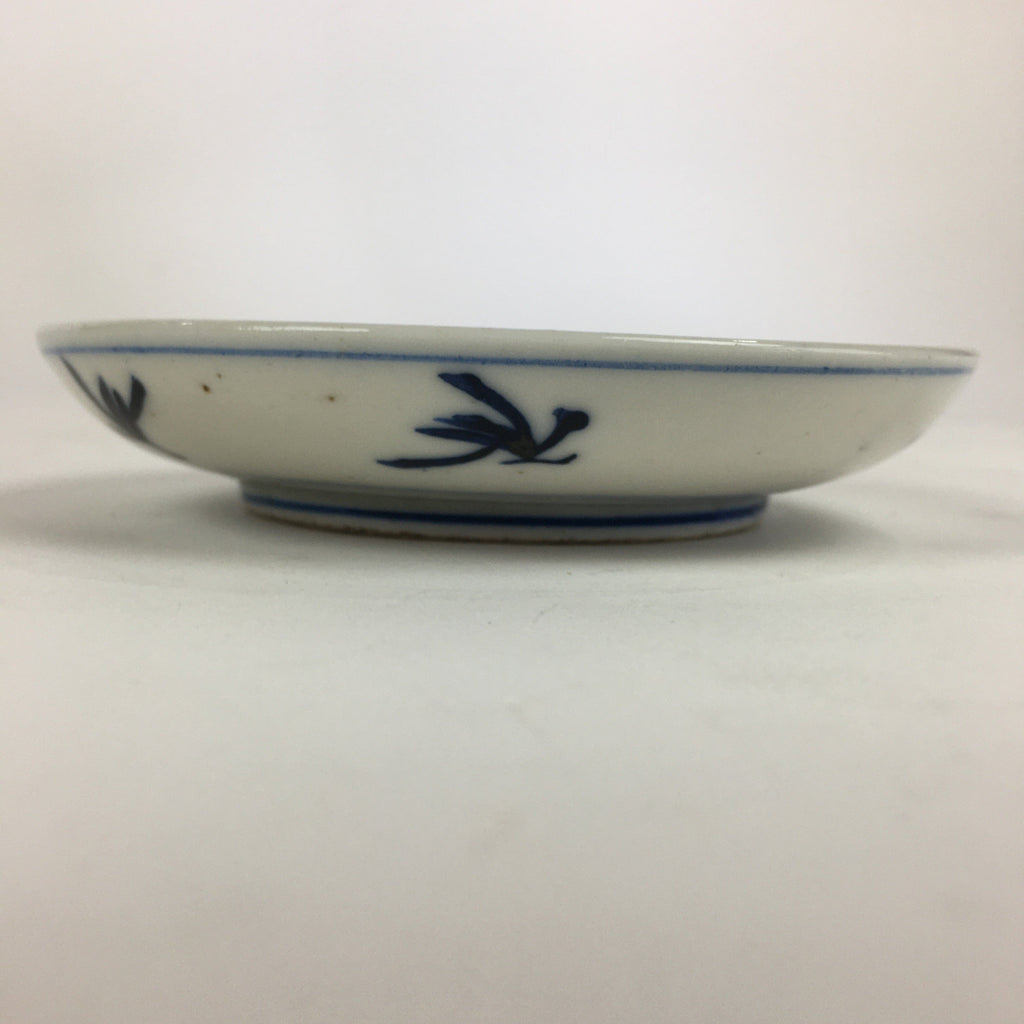 Japanese Porcelain Small Plate Kozara Vtg Blue Flower Dandelion Kozara PP830
