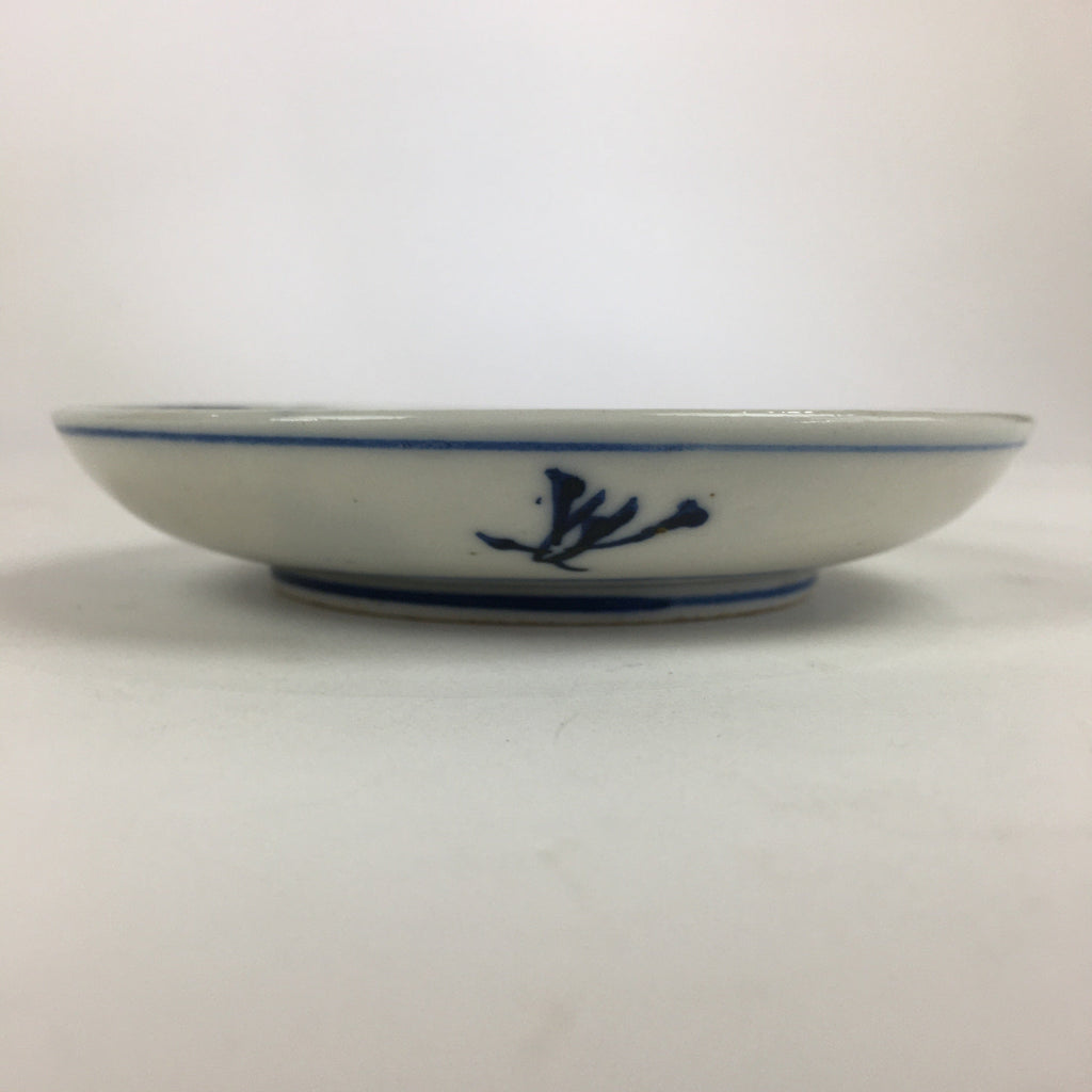 Japanese Porcelain Small Plate Kozara Vtg Blue Flower Dandelion Kozara PP830