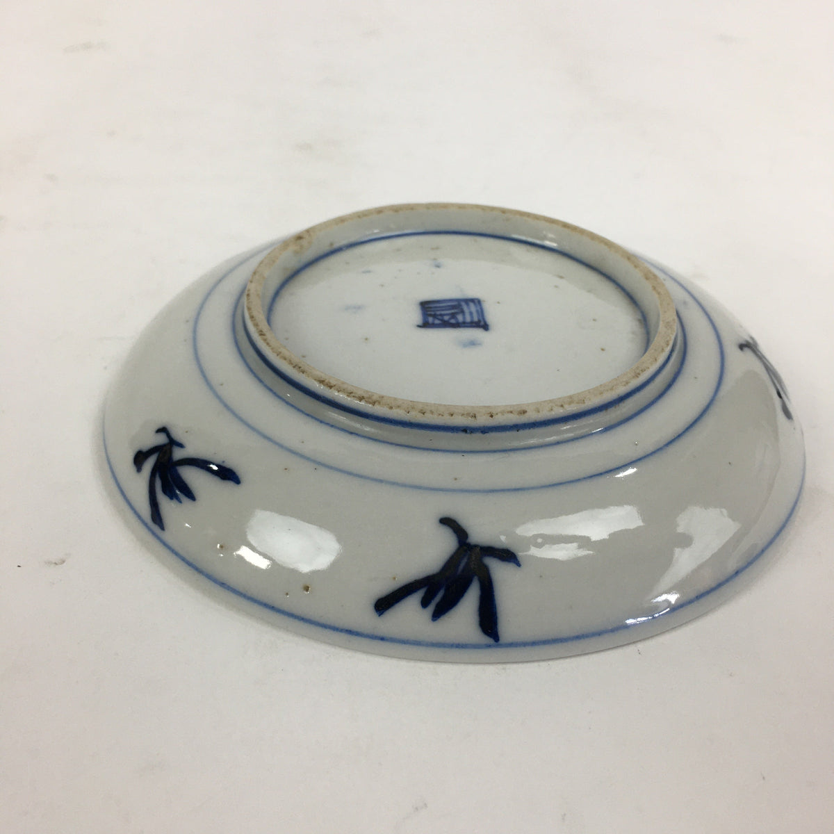 Japanese Porcelain Small Plate Kozara Vtg Blue Flower Dandelion Kozara PP830