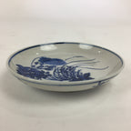 Japanese Porcelain Small Plate Kozara Vtg Blue Flower Dandelion Kozara PP831