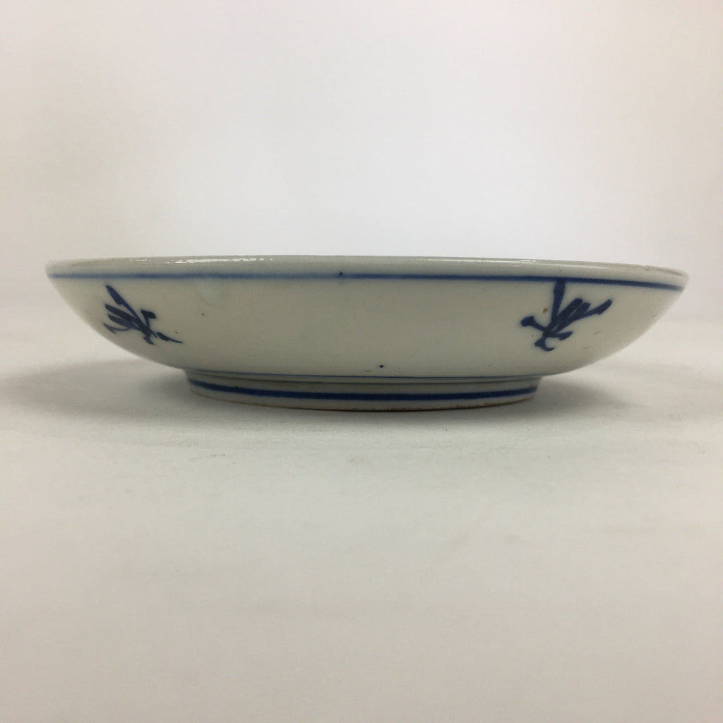 Japanese Porcelain Small Plate Kozara Vtg Blue Flower Dandelion Kozara PP831