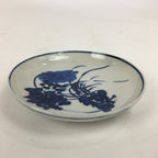 Japanese Porcelain Small Plate Kozara Vtg Blue Flower Dandelion Kozara PP832