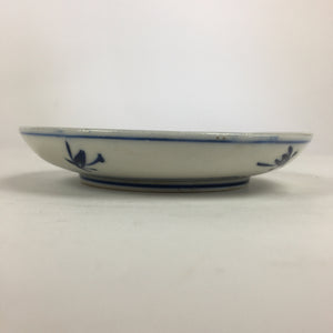 Japanese Porcelain Small Plate Kozara Vtg Blue Flower Dandelion Kozara PP832