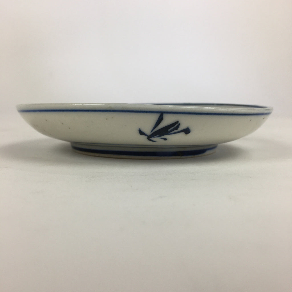 Japanese Porcelain Small Plate Kozara Vtg Blue Flower Dandelion Kozara PP832