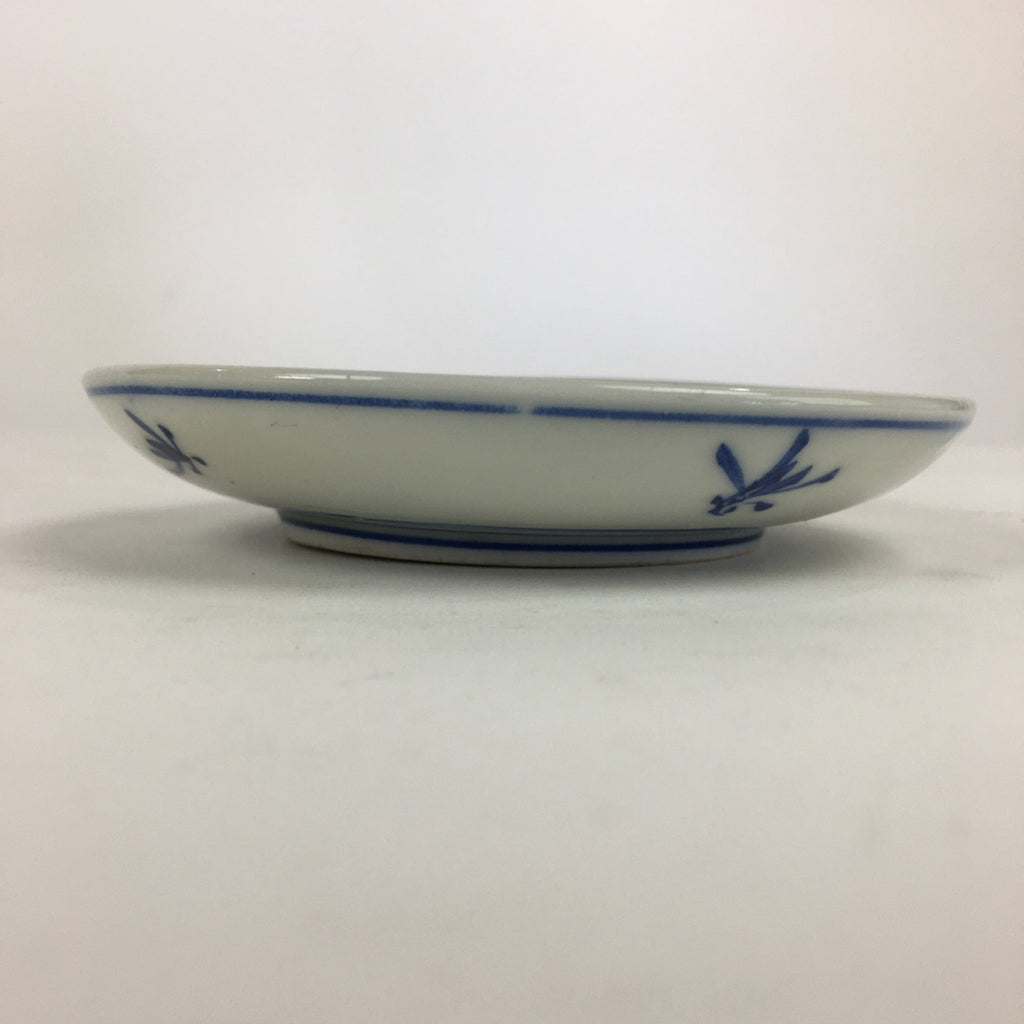 Japanese Porcelain Small Plate Kozara Vtg Blue Flower Dandelion Kozara PP833