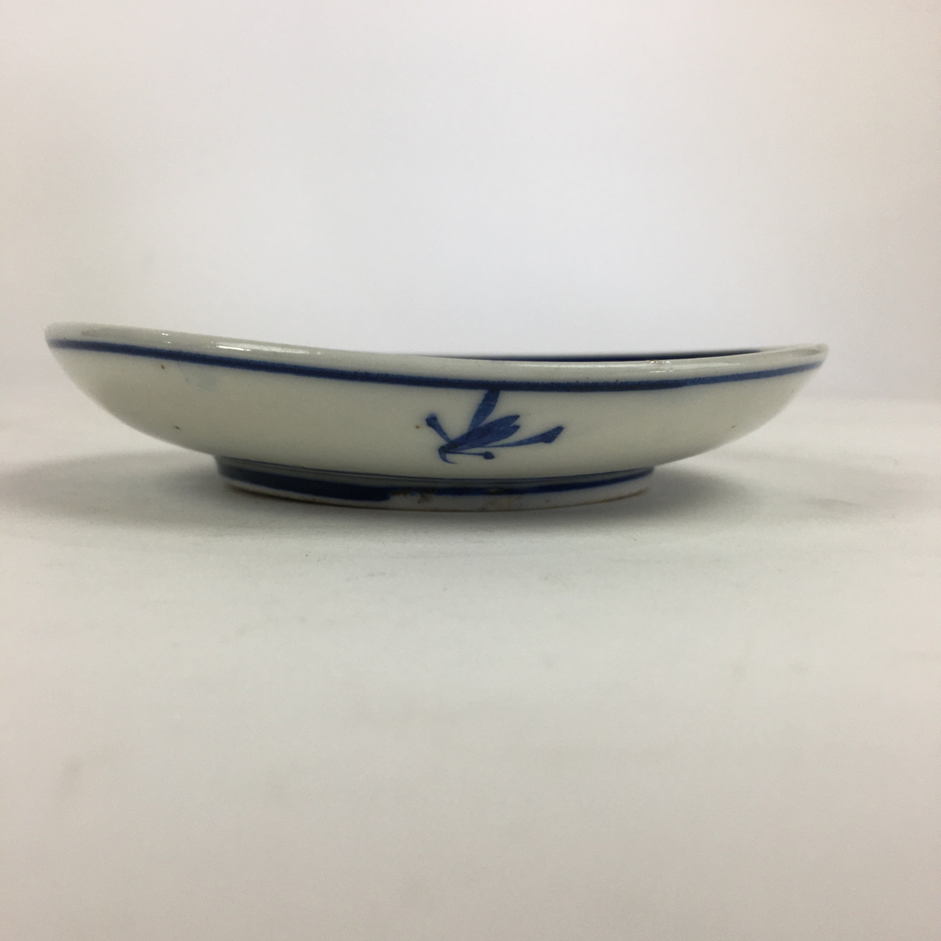 Japanese Porcelain Small Plate Kozara Vtg Blue Flower Dandelion Kozara PP833