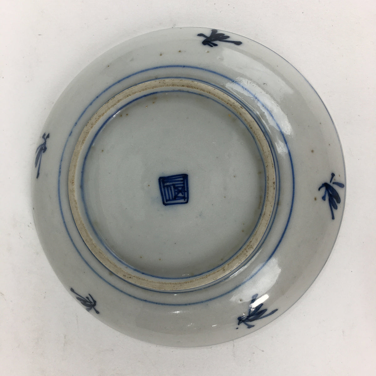 Japanese Porcelain Small Plate Kozara Vtg Blue Flower Dandelion Kozara PP861