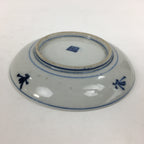 Japanese Porcelain Small Plate Kozara Vtg Blue Flower Dandelion Kozara PP861