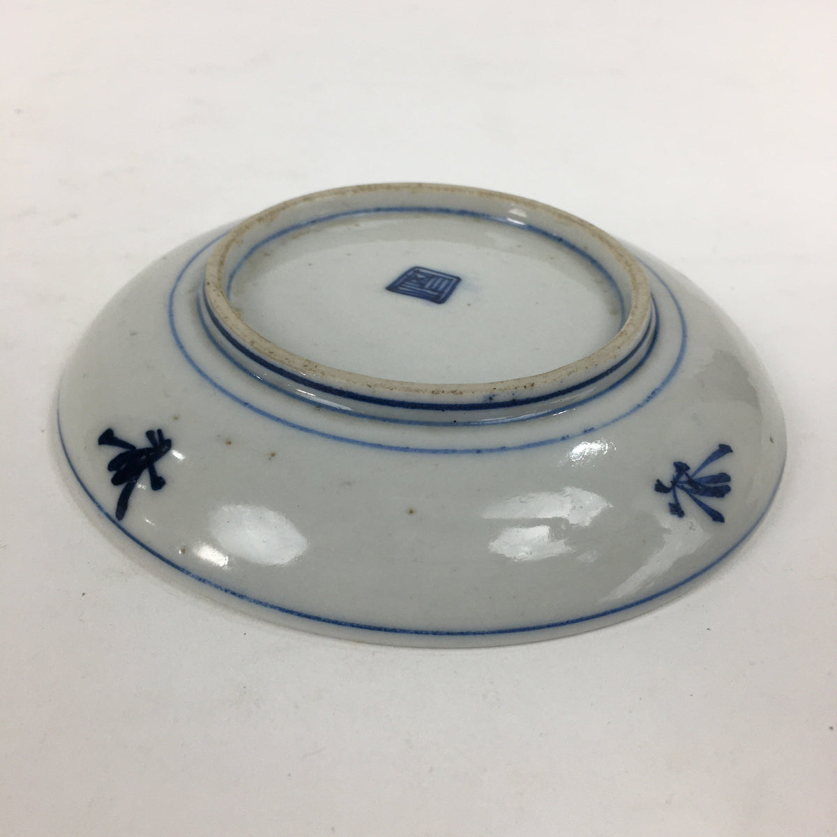 Japanese Porcelain Small Plate Kozara Vtg Blue Flower Dandelion Kozara PP861