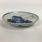 Japanese Porcelain Small Plate Kozara Vtg Blue Flower Dandelion Kozara PP862