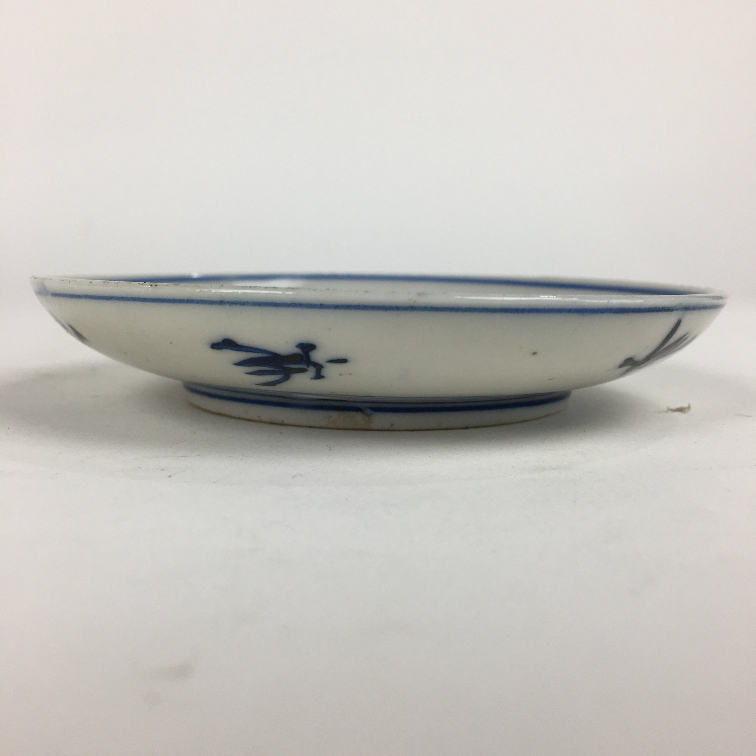 Japanese Porcelain Small Plate Kozara Vtg Blue Flower Dandelion Kozara PP862