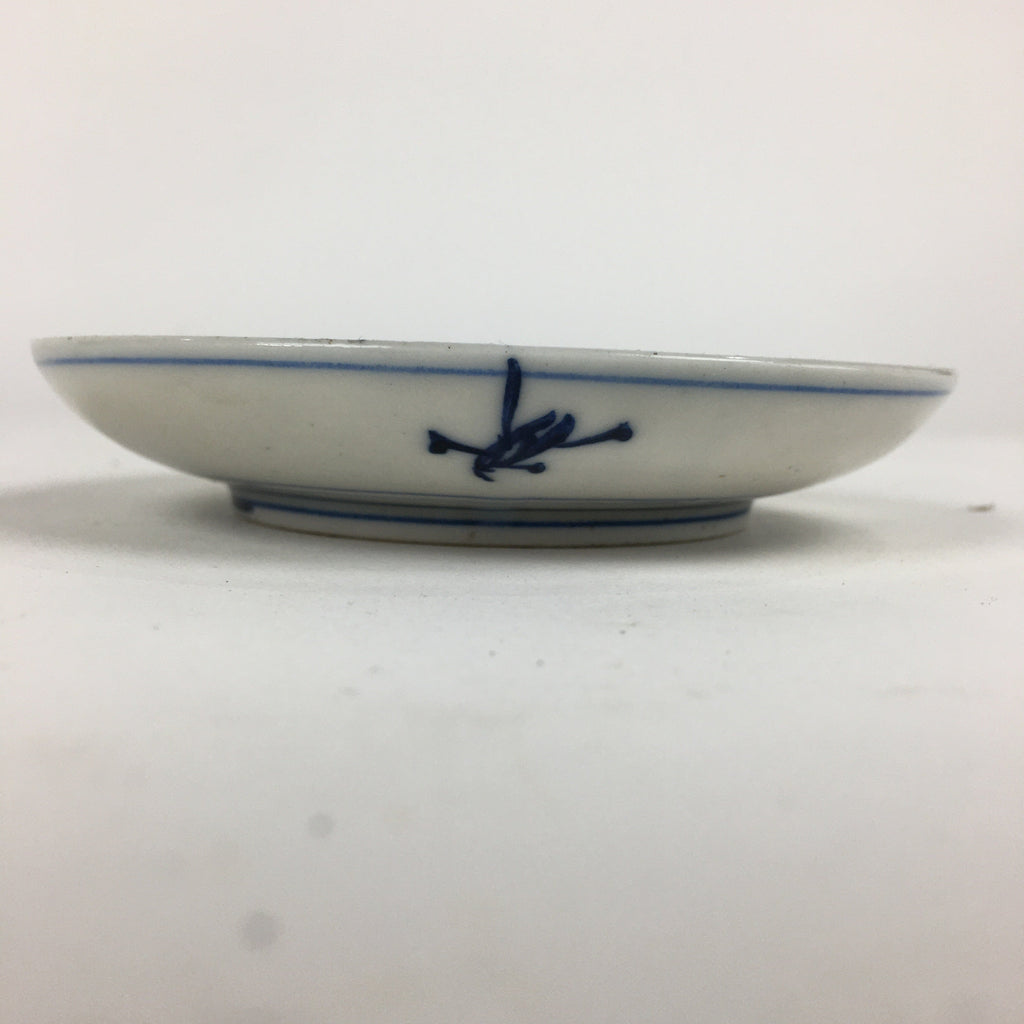 Japanese Porcelain Small Plate Kozara Vtg Blue Flower Dandelion Kozara PP862