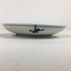 Japanese Porcelain Small Plate Kozara Vtg Blue Flower Dandelion Kozara PP862