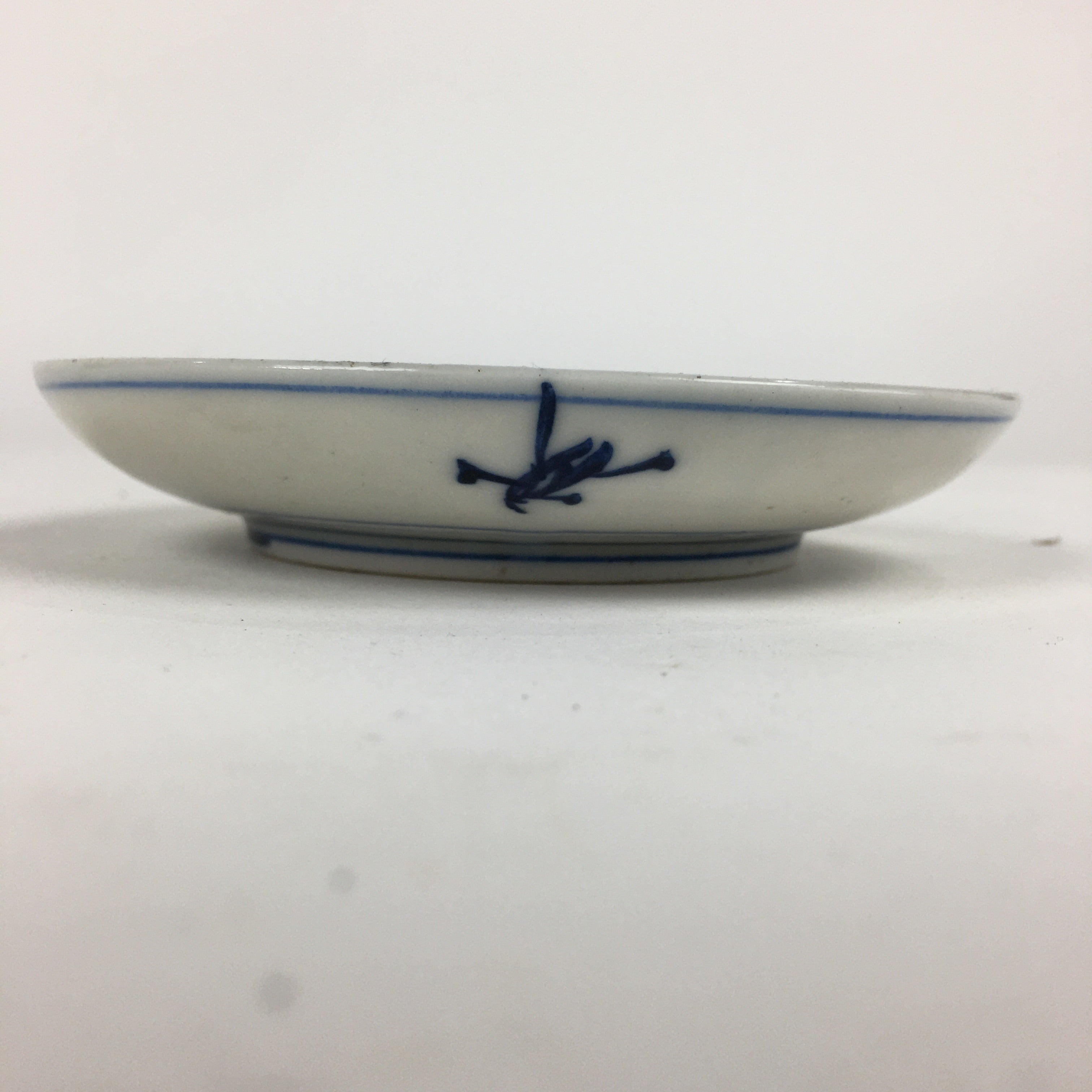 Japanese Porcelain Small Plate Kozara Vtg Blue Flower Dandelion Kozara PP862