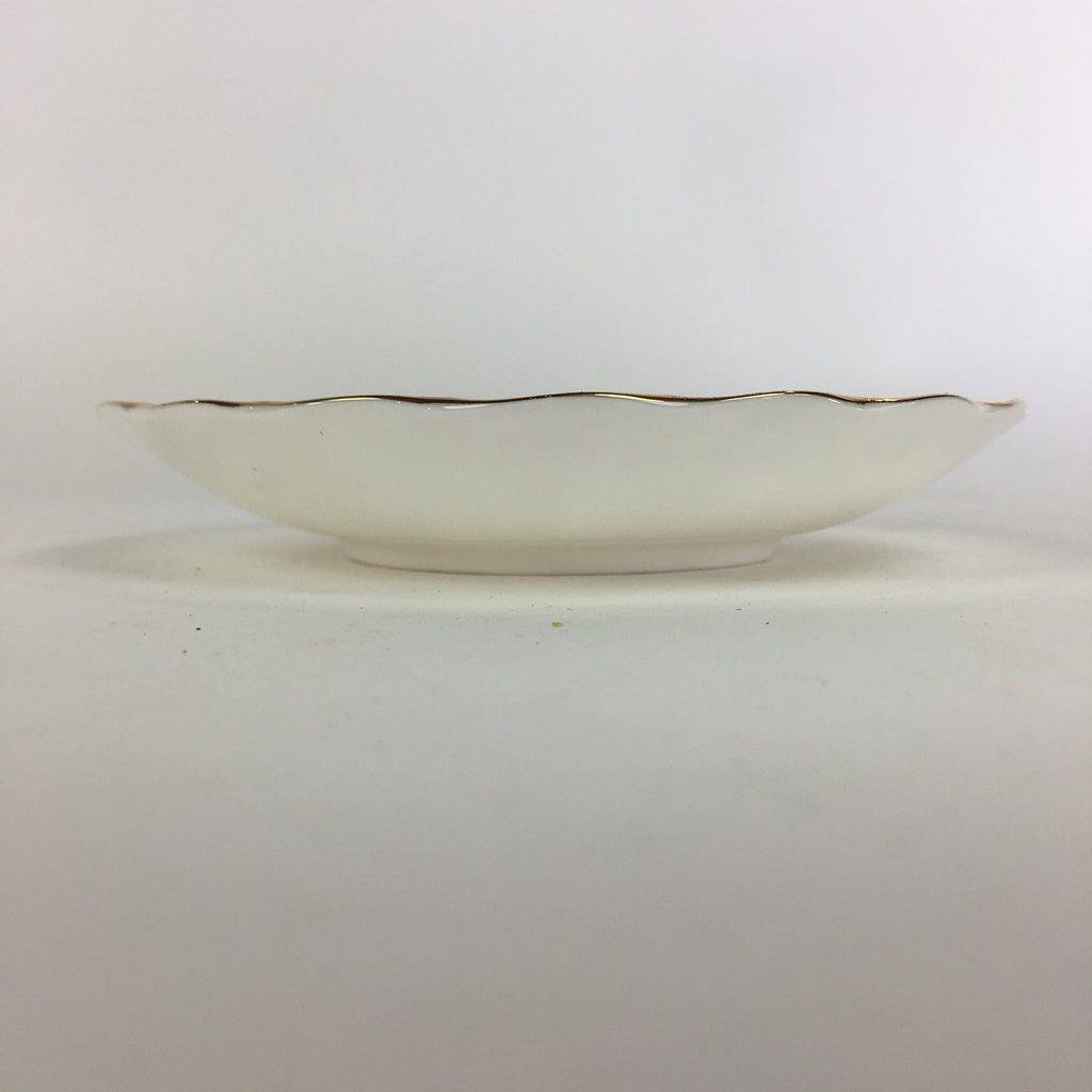 Japanese Porcelain Small Plate Kozara Vtg Bone China Marui Flower Design PP707