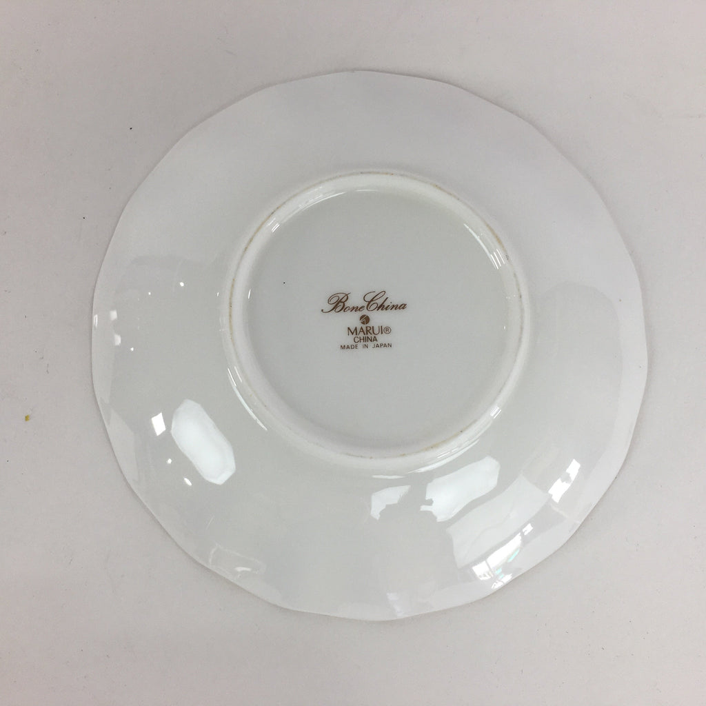 Japanese Porcelain Small Plate Kozara Vtg Bone China Marui Flower Design PP707