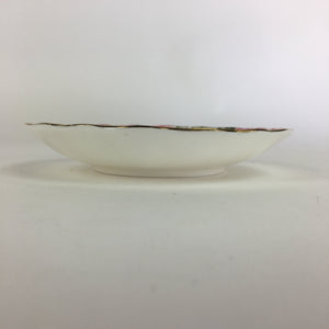 Japanese Porcelain Small Plate Kozara Vtg Bone China Marui Flower Design PP708