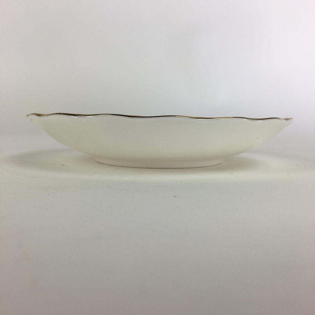 Japanese Porcelain Small Plate Kozara Vtg Bone China Marui Flower Design PP708
