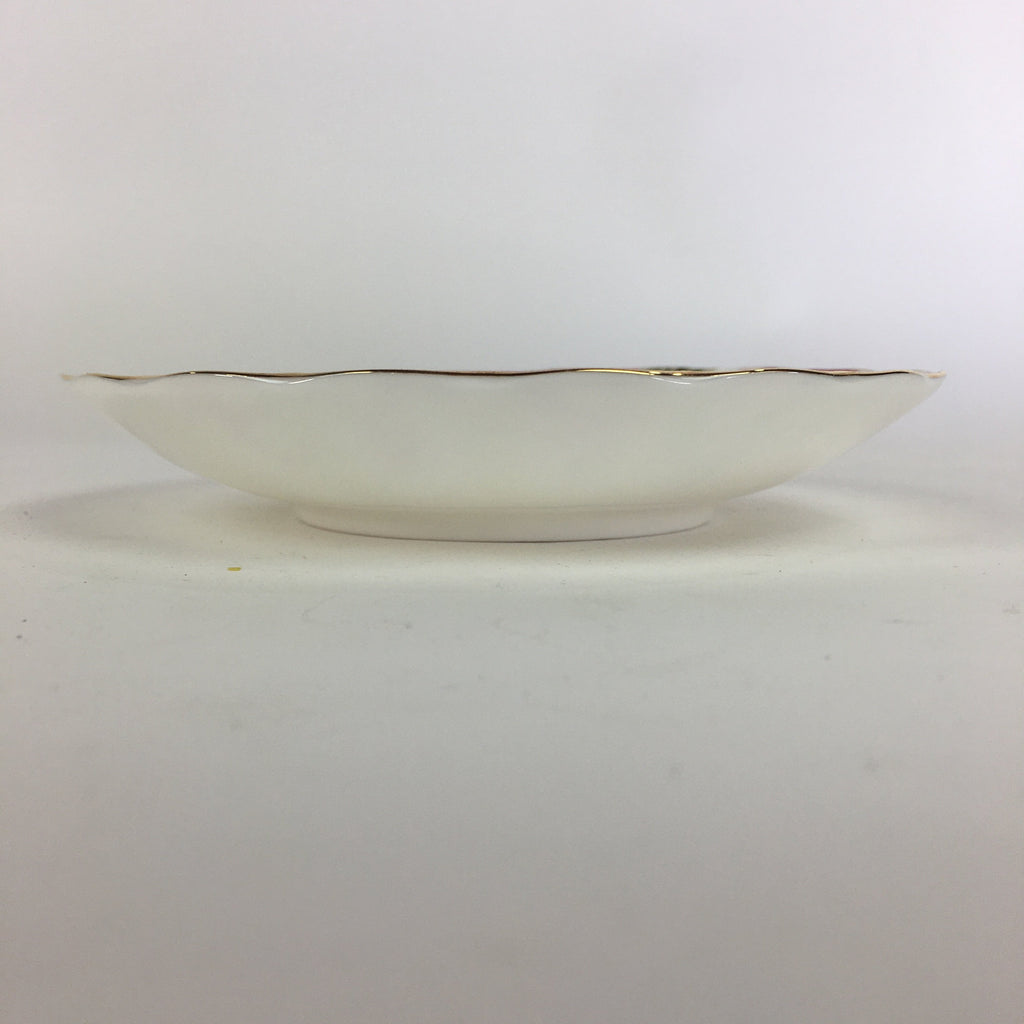 Japanese Porcelain Small Plate Kozara Vtg Bone China Marui Flower Design PP709