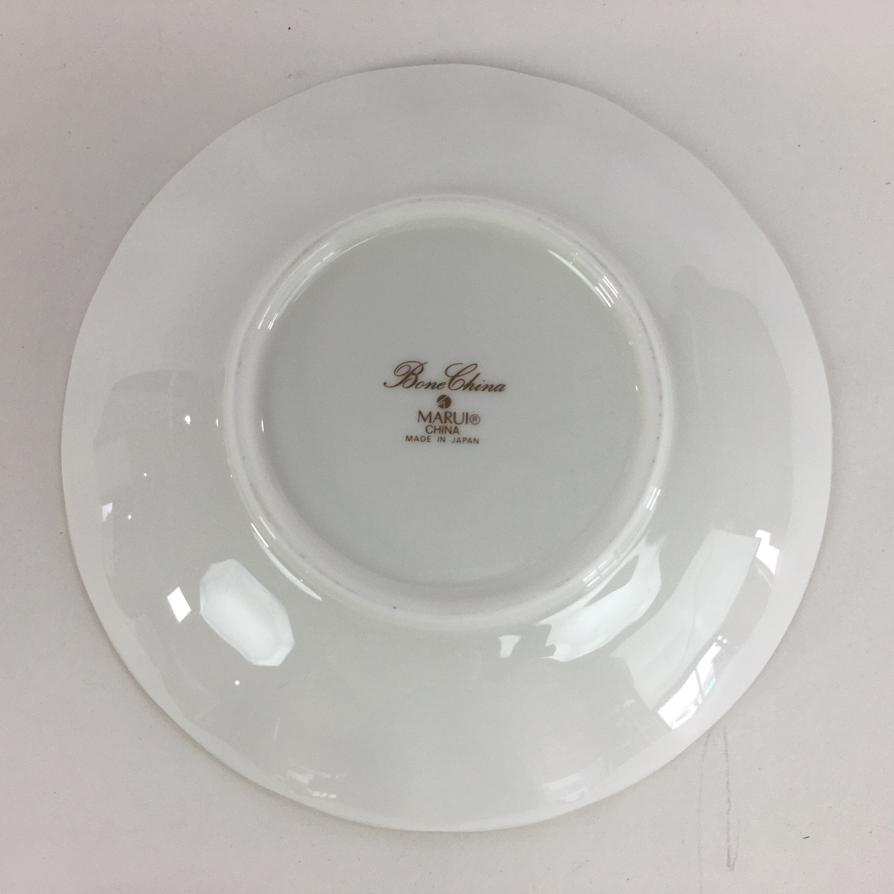 Japanese Porcelain Small Plate Kozara Vtg Bone China Marui Flower Design PP709